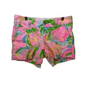 Lilly Pulitzer Womens The Callahan Neon Multicolor Short, Size 4